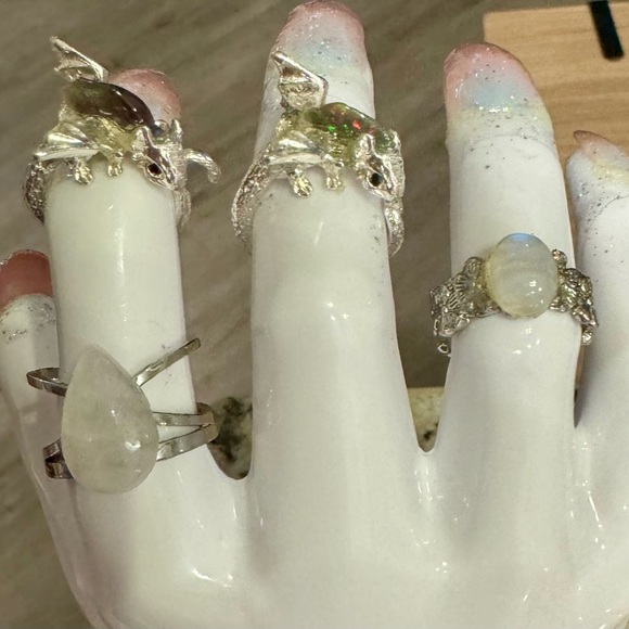 Twin Dragon Opal Rings - Pair - Picture 4 of 4